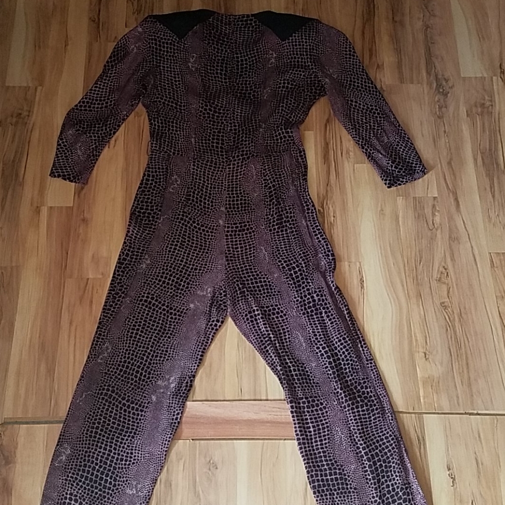 Vintage 80s 90s Animal Print Jumpsuit - Picture 7 of 11